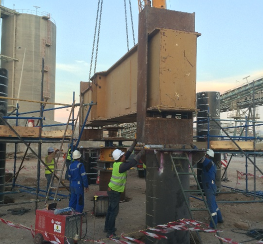 Dinamic pile load test equipment