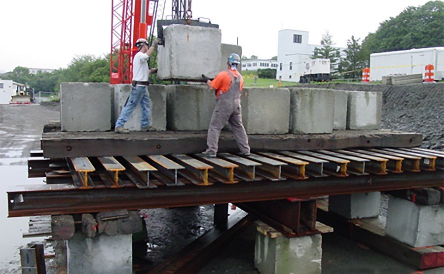 static pile load test on construction sites