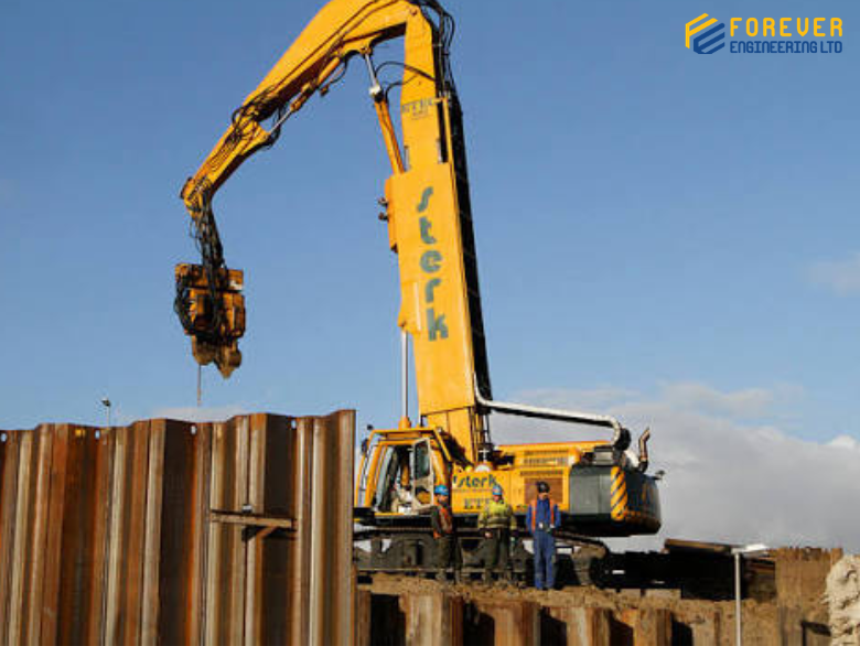 sheet pile driving equipment