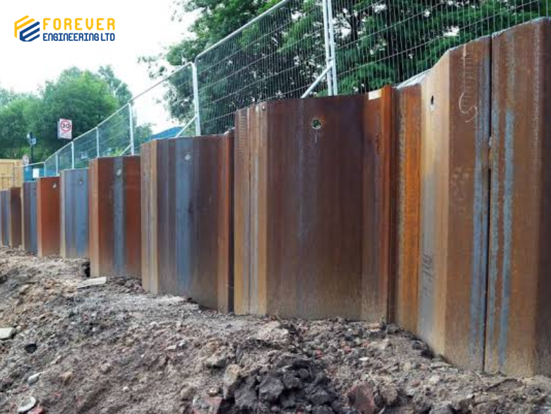 Forever Engineering Ltd. sheet pile installation