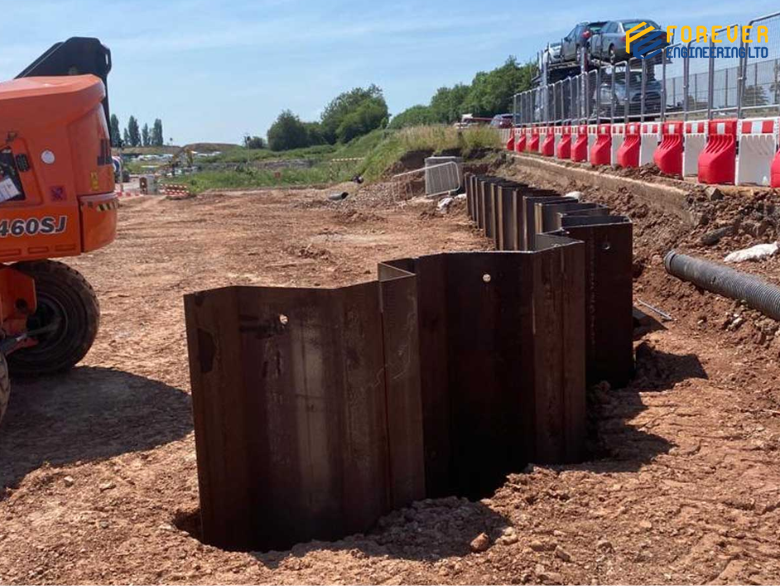 Forever Engineering Ltd. sheet pile installation