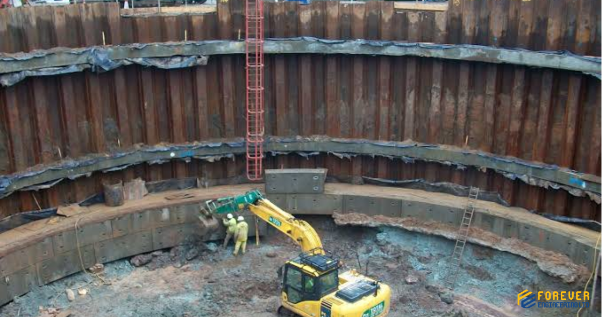 Sheet pile cofferdam construction