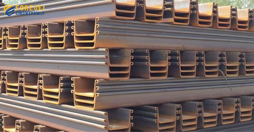 Sheet pile shoring for basement excavation