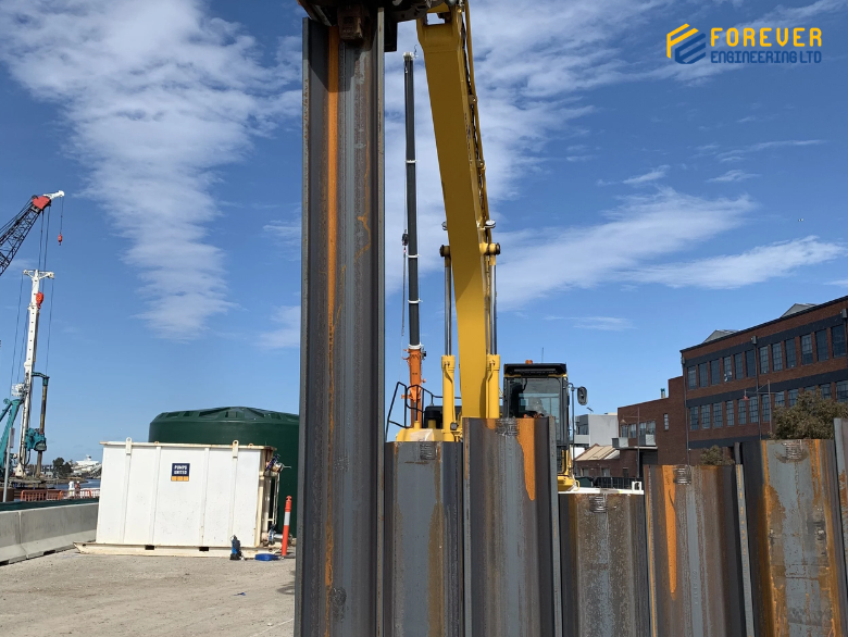 Sheet pile shoring
